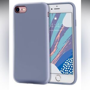 New iPhone SE, 7, & 8 Blue Silicone Phone Case